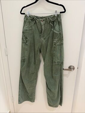 R13 unisex Olive Green Cargo Pants - Classic Utility Style